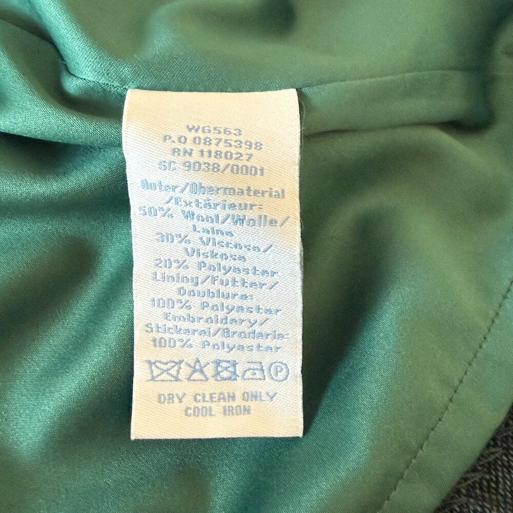 Women's 8 Boden Green and Black Circles A Line Skirt - Picture 7 of 7